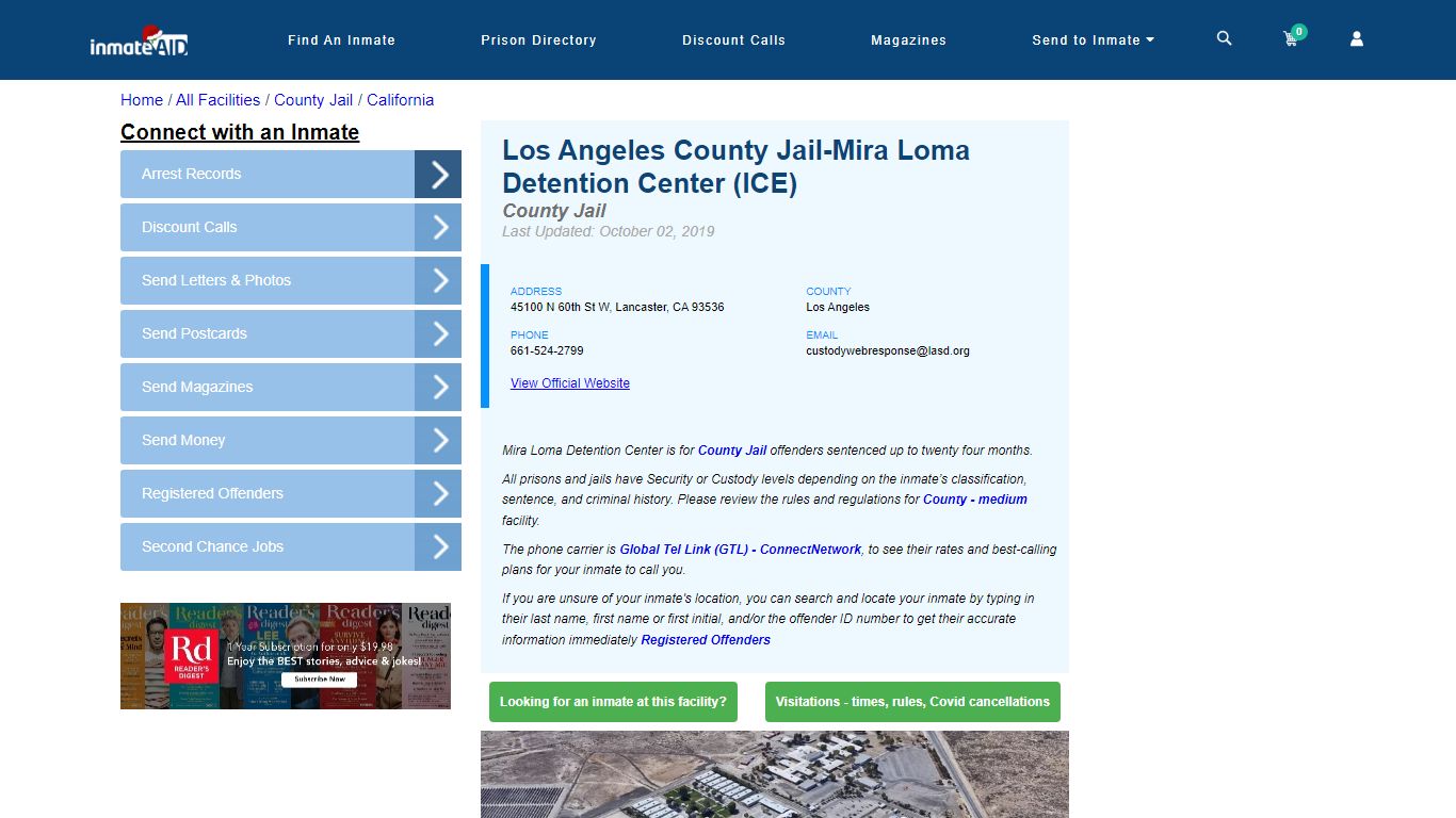 Los Angeles County Jail-Mira Loma Detention Center (ICE) - Inmate ...